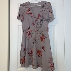 Low cut. Purple floral dress. Charlotte Russe.